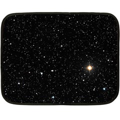 Sky Black Star Night Space Edge Super Dark Universe Two Sides Fleece Blanket (mini) by Cendanart