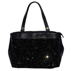 Sky Black Star Night Space Edge Super Dark Universe Oversize Office Handbag (2 Sides) by Cendanart