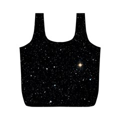 Sky Black Star Night Space Edge Super Dark Universe Full Print Recycle Bag (m) by Cendanart