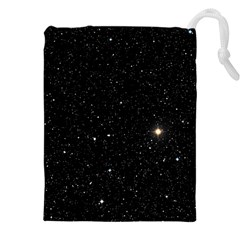 Sky Black Star Night Space Edge Super Dark Universe Drawstring Pouch (5xl) by Cendanart