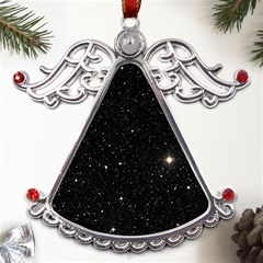 Sky Black Star Night Space Edge Super Dark Universe Metal Angel With Crystal Ornament by Cendanart