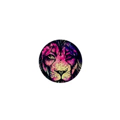 Psychedelic Lion 1  Mini Buttons by Cendanart