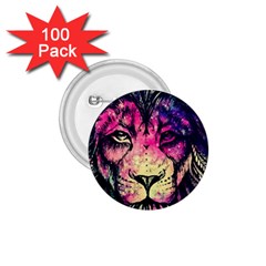 Psychedelic Lion 1 75  Buttons (100 Pack)  by Cendanart