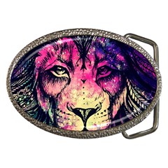 Psychedelic Lion Belt Buckles by Cendanart