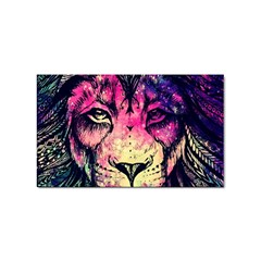 Psychedelic Lion Sticker Rectangular (100 Pack) by Cendanart