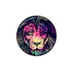 Psychedelic Lion Hat Clip Ball Marker by Cendanart