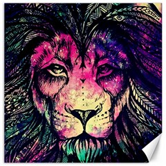 Psychedelic Lion Canvas 12  X 12  by Cendanart