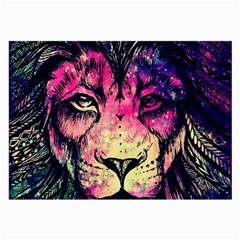 Psychedelic Lion Large Glasses Cloth by Cendanart