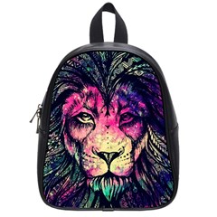 Psychedelic Lion School Bag (small) by Cendanart