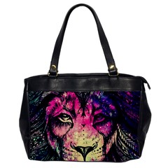 Psychedelic Lion Oversize Office Handbag by Cendanart