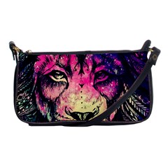 Psychedelic Lion Shoulder Clutch Bag by Cendanart