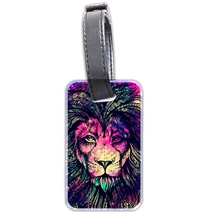 Psychedelic Lion Luggage Tag (two sides)