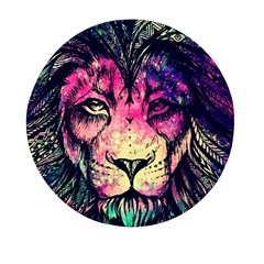 Psychedelic Lion Mini Round Pill Box (pack Of 5) by Cendanart