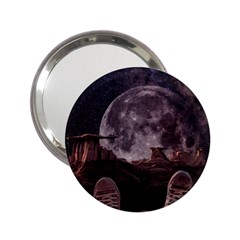 In The Cosmos Moon Sci-fi Space Sky 2 25  Handbag Mirrors by Cendanart