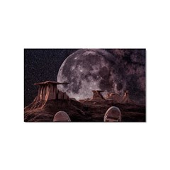 In The Cosmos Moon Sci-fi Space Sky Sticker Rectangular (10 Pack) by Cendanart