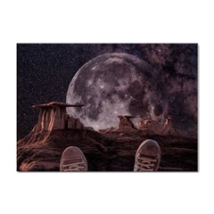 In The Cosmos Moon Sci-fi Space Sky Sticker A4 (100 Pack) by Cendanart