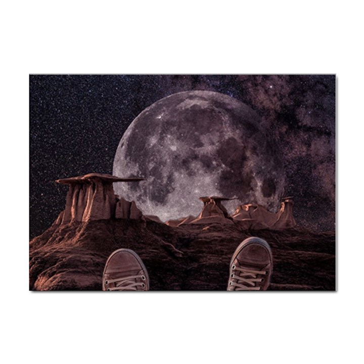 In The Cosmos Moon Sci-fi Space Sky Sticker A4 (100 pack)