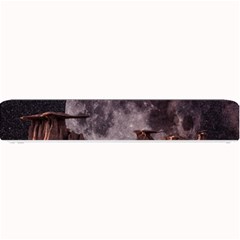 In The Cosmos Moon Sci-fi Space Sky Small Bar Mat by Cendanart