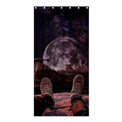 In The Cosmos Moon Sci-fi Space Sky Shower Curtain 36  X 72  (stall)  by Cendanart