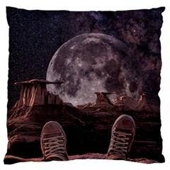 In The Cosmos Moon Sci-fi Space Sky Large Cushion Case (one Side) by Cendanart