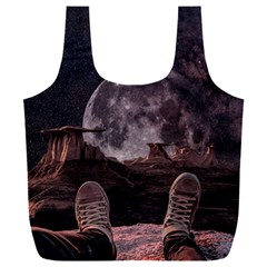 In The Cosmos Moon Sci-fi Space Sky Full Print Recycle Bag (xxxl) by Cendanart