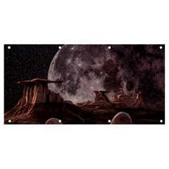 In The Cosmos Moon Sci-fi Space Sky Banner And Sign 8  X 4  by Cendanart