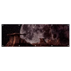 In The Cosmos Moon Sci-fi Space Sky Banner And Sign 12  X 4  by Cendanart