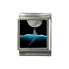 Dolphin Moon Water Italian Charm (13mm) by Ndabl3x