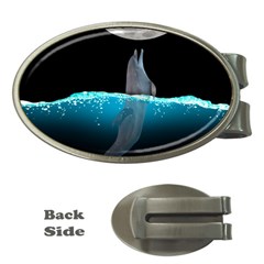 Dolphin Moon Water Money Clips (oval)  by Ndabl3x