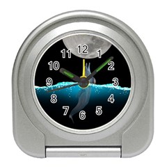 Dolphin Moon Water Travel Alarm Clock by Ndabl3x