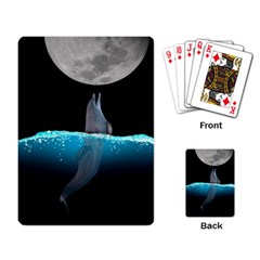 Dolphin Moon Water Playing Cards Single Design (rectangle) by Ndabl3x