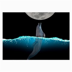 Dolphin Moon Water Large Glasses Cloth (2 Sides) by Ndabl3x