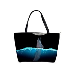 Dolphin Moon Water Classic Shoulder Handbag by Ndabl3x