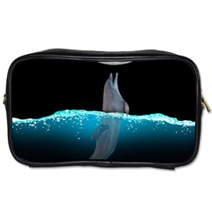 Dolphin Moon Water Toiletries Bag (two Sides) by Ndabl3x