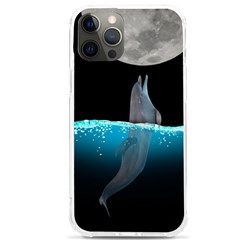 Dolphin Moon Water Iphone 12 Pro Max Tpu Uv Print Case by Ndabl3x