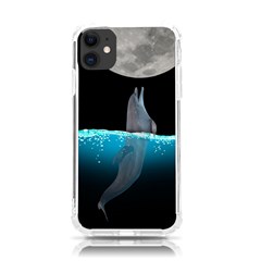 Dolphin Moon Water Iphone 11 Tpu Uv Print Case by Ndabl3x