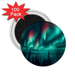 Aurora Borealis Snow 2 25  Magnets (100 Pack)  by Ndabl3x