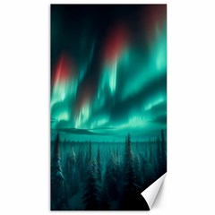 Aurora Borealis Snow Canvas 40  X 72  by Ndabl3x