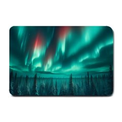 Aurora Borealis Snow Small Doormat by Ndabl3x