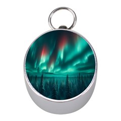 Aurora Borealis Snow Mini Silver Compasses by Ndabl3x