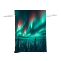 Aurora Borealis Snow Lightweight Drawstring Pouch (m) by Ndabl3x