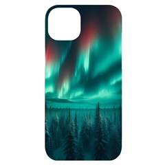 Aurora Borealis Snow Iphone 14 Plus Black Uv Print Case by Ndabl3x