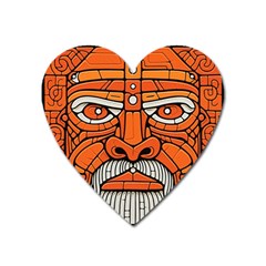 Face Skull Head Art Heart Magnet by Ndabl3x