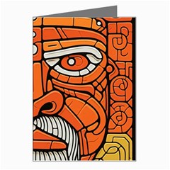 Face Skull Head Art Greeting Card