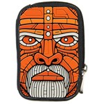 Face Skull Head Art Compact Camera Leather Case Front