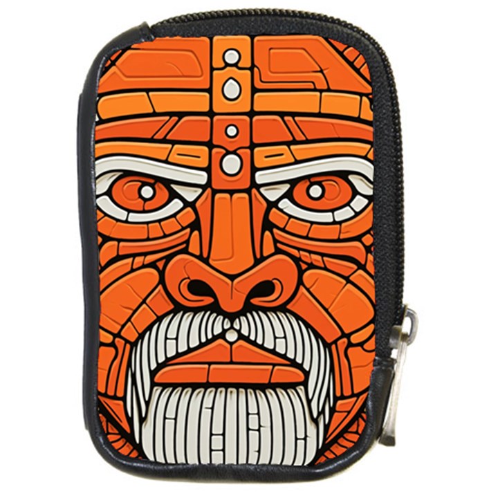 Face Skull Head Art Compact Camera Leather Case