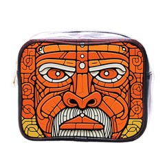 Face Skull Head Art Mini Toiletries Bag (one Side) by Ndabl3x