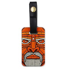 Face Skull Head Art Luggage Tag (one Side) by Ndabl3x