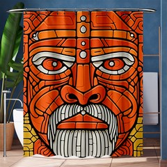 Face Skull Head Art Shower Curtain 60  X 72  (medium)  by Ndabl3x