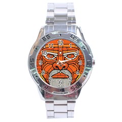 Face Skull Head Art Stainless Steel Analogue Watch by Ndabl3x